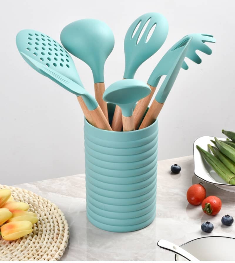 Silicone Kitchen Utensil Set BPA Free High Temperature Resistant Kitch