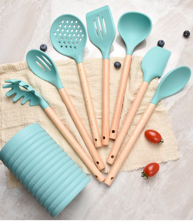8 -Piece Silicone Cooking Spoon Set